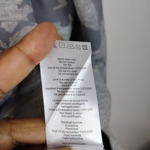 J Lindeberg 3D Camo Crew Neck Pullover Sweater Wool Blend Mens Size XXL Grey - Picture 7 of 8